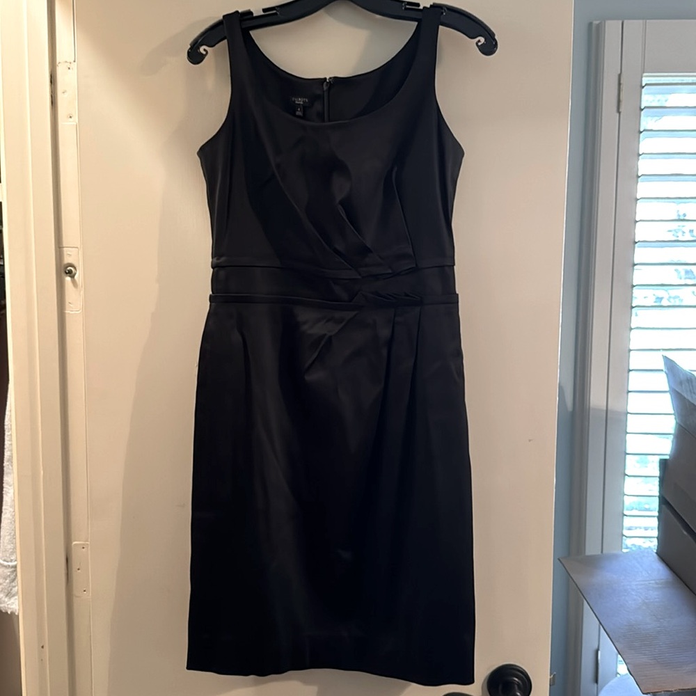 Talbots size 4 black satin dress - perfect for all those holiday parties.